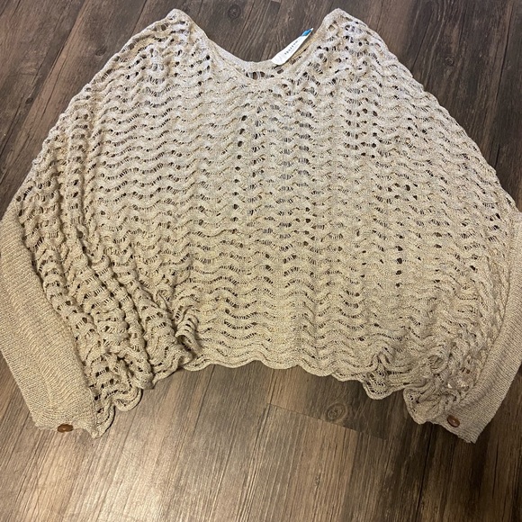 Anthropologie sparrow Brizo poncho gold - Picture 1 of 4